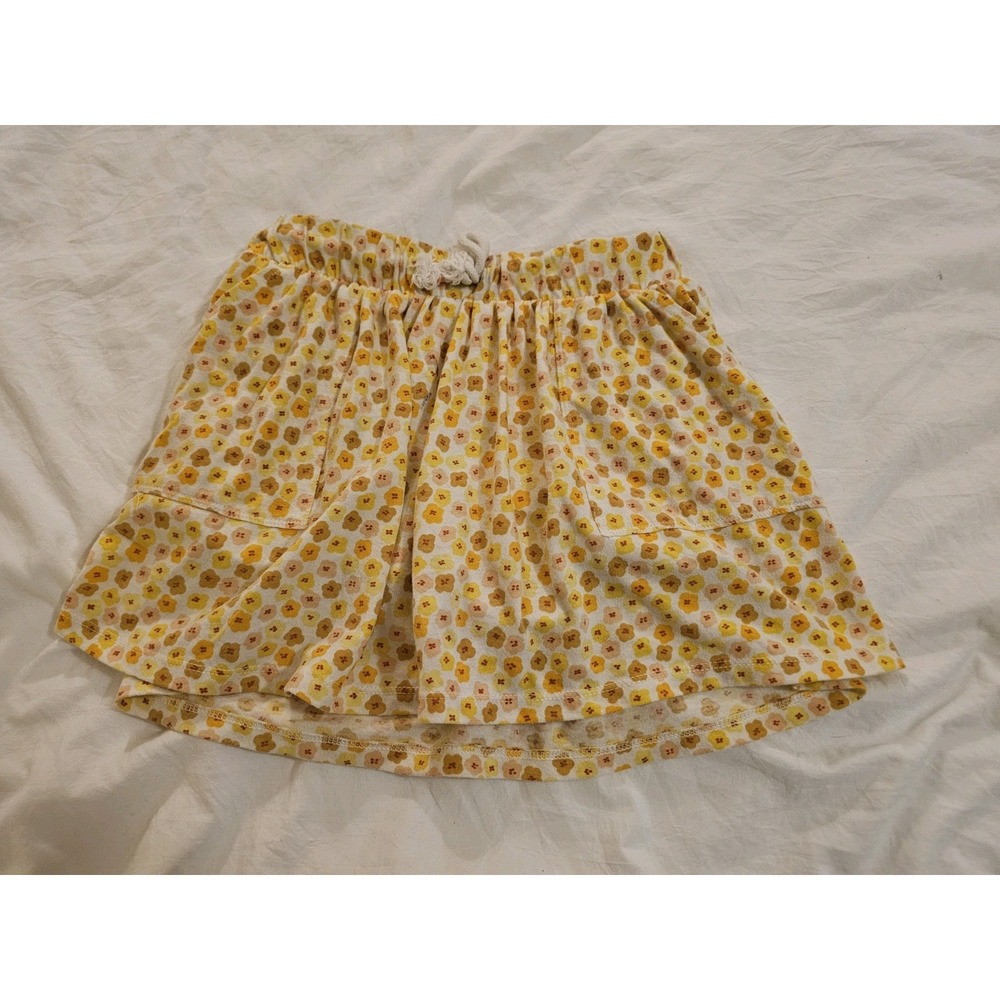 Cat & Jack Girls 8 Floral Skort Skirt w Built-In Shorts Cream Yellow - Picture 1 of 5